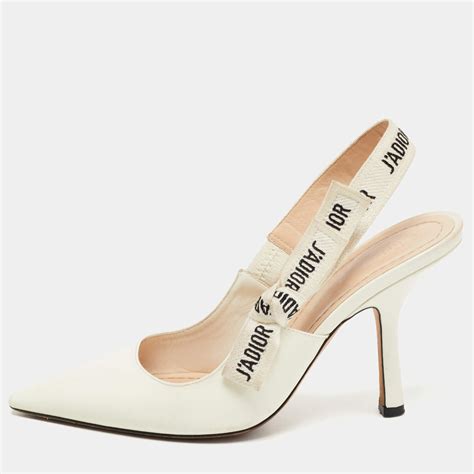 dior slingback heels white|Dior slingback j'adior heels.